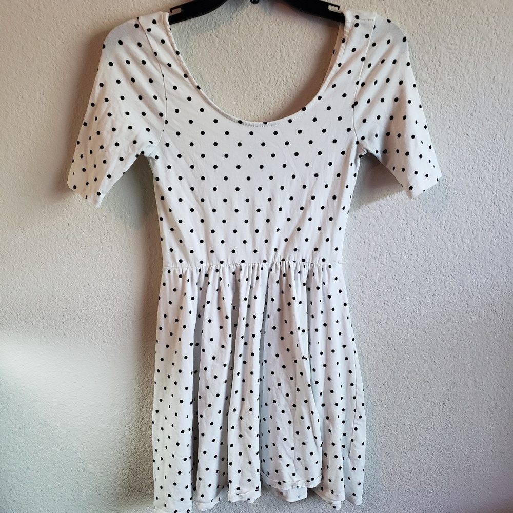 FOREVER21 polka dot skater dress